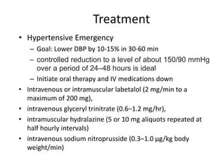 Hypertensive Encephalopathy and Emergencies | PPT