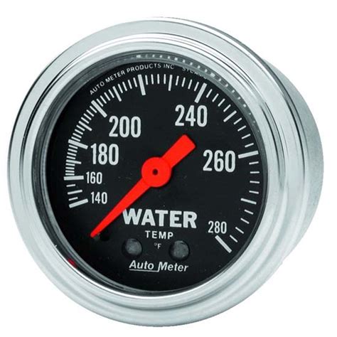 AutoMeter 2431 Trad Chrome Mechanical Water Temperature Gauge