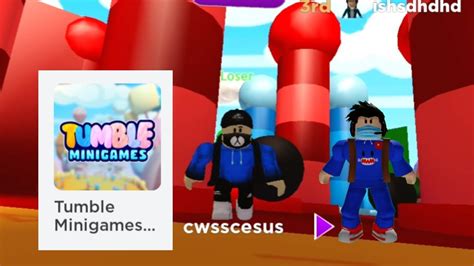 Roblox Tumble Minigames Game Dia Macam Game Fall Guys Youtube