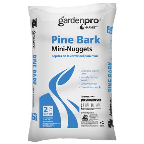 Garden Pro By Harvest 2 Cu Ft Brown Pine Bark Mini Nuggets Mulch Mini2g