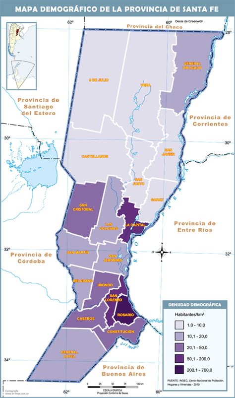 Mapa Demogr Fico De La Provincia De Santa Fe Argentina Gifex