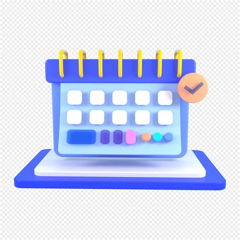 Calendar 3d Icon Png