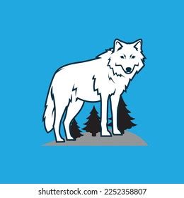 Wolf Forest Silhouette Illustration Vector Stock Vector (Royalty Free) 2252358807 | Shutterstock