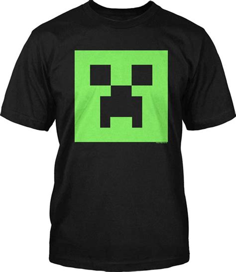 Minecraft Creeper Glow In The Dark Face Youth T Shirt