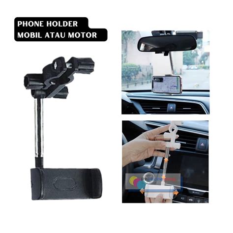 Jual Holder Hp Motor Dan Mobil Besi Spion Phone Holder Motor Stand