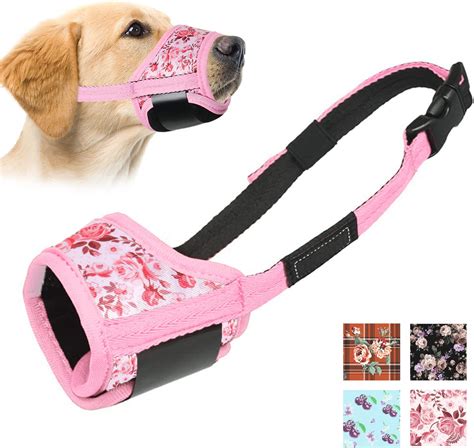 Dog Muzzle With Flower Printed Pattern For Small Medium Large Dogs ...