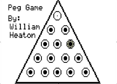 TI-89 ASM Games - Cracker Barrel Tee Peg Game - Calculatorti.com