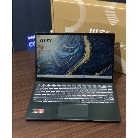 Jual Msi Modern Ryzen U Ram Gb Ssd Gb Fhd Fullset Shopee