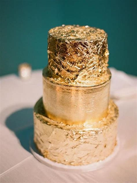 20 Metallic Wedding Cakes SouthBound Bride