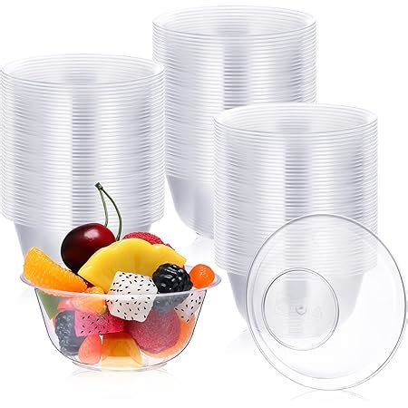 Amazon Pieces Oz Clear Dessert Bowls Hard Plastic Soup Bowls