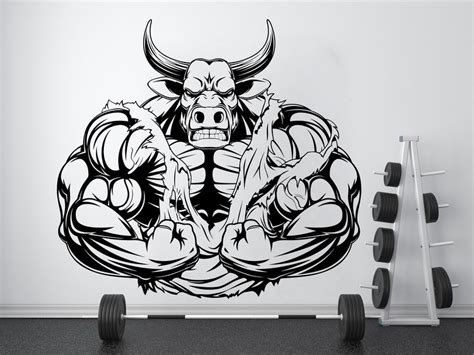 Gym Wall Decal Custom Fitness Decor Workout Art Vinyl Gorilla Etsy