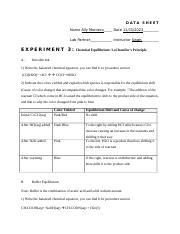 Chemical Equilibrium LeChatelier S Principle Invisible Ink Course Hero