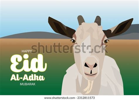 Vector Face Goat Front View Celebrating Stock Vector (Royalty Free ...