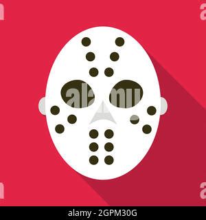 Hockey Goalie Mask Flat Illustration Vector Illustration Hockey Goalie