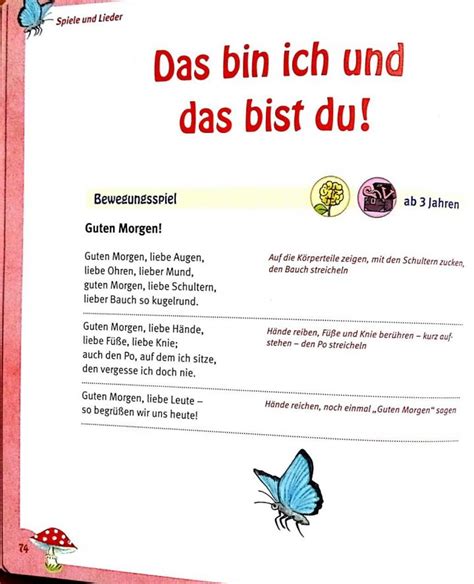 Das Bin Ich Und Das Bist Du | Vorschullieder, Lieder mit Gedicht ...