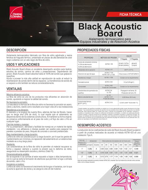 Black Acoustic Board Aislamiento Termoac Stico Fabricado Con Fibra De