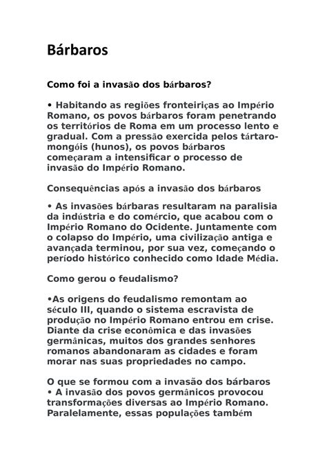 Bárbaros Resumo De História Bastante Informações Bárbaros Como Foi A Invas ã O Dos B á Rbaros