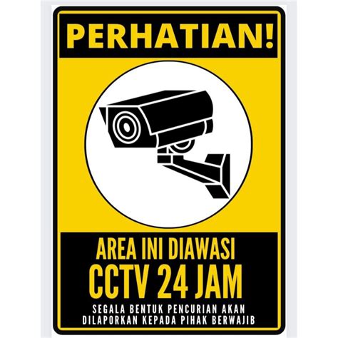 Jual Stiker CCTV Vinyl Shopee Indonesia