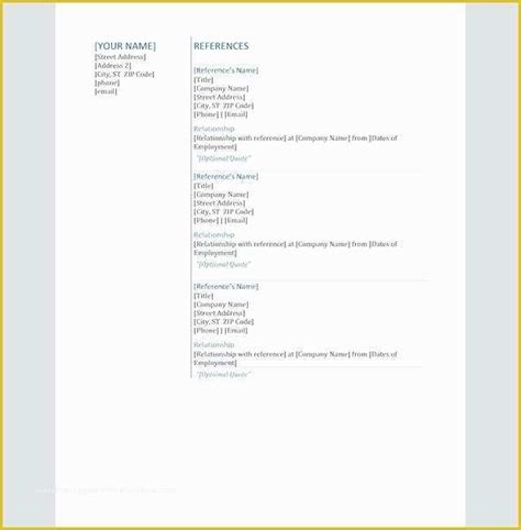 Free Professional References Template Of Professional Reference List Template Word Beautiful