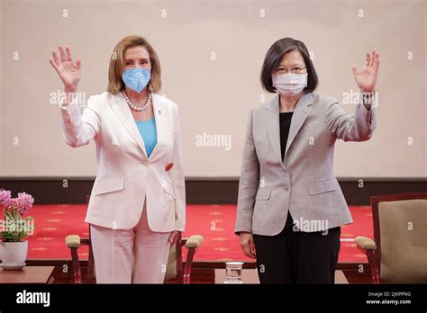 Taipei Taipei Taiwan 2nd Aug 2022 U S House Speaker NANCY PELOSI