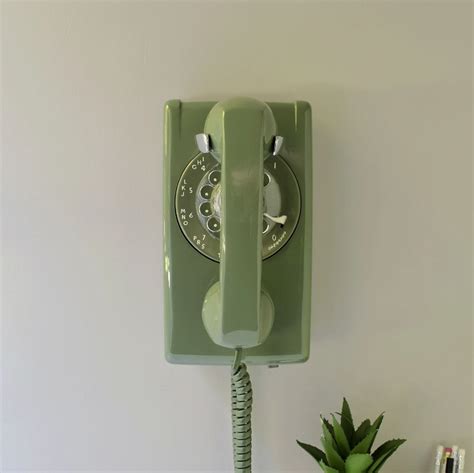 Rotary Wall Phone Restored And Working Avocado Green Wall Phone