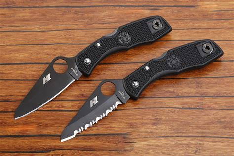 Spyderco Salt 1 Black H1 Blade Knives Folding Knives Drop