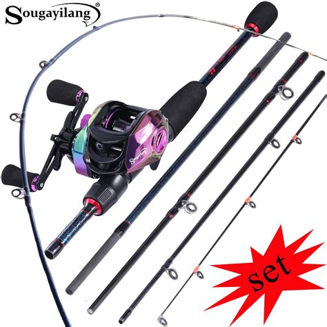 Sougayilang Casting Fishing Combos 1 8 2 4M UltraLight Carbon Fiber