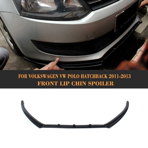 R Style Polo 6R FRP Unpainted Black Primer Auto Car Front Bumper Lip