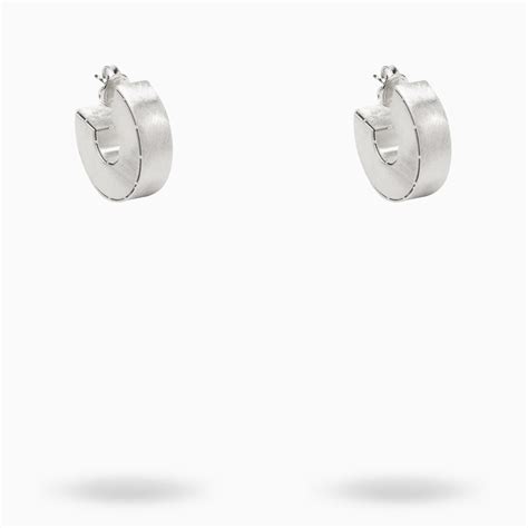 Bottega Veneta Boucles d oreilles Loop argentées en laiton TheDoubleF