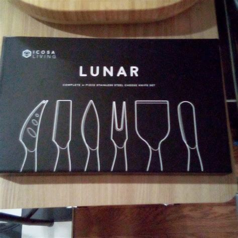 Icosa Dining Lunar Complete 6piece Stainless Steel Cheese Knife Set