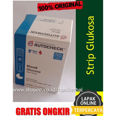 Jual Strip Autocheck Gula Darah Strip Glukosa Autocheck Shopee Indonesia