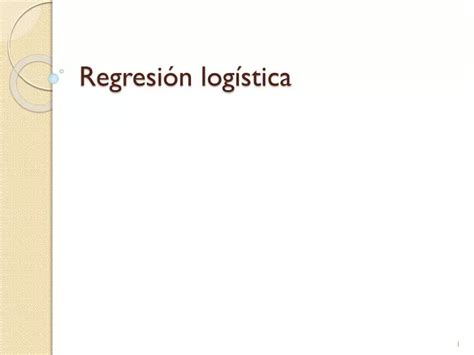 PPT Regresión logística PowerPoint Presentation free download ID