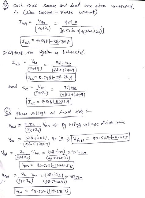 Solved Q 4 A Balanced Three Phase Y Connected Generator With