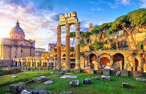 Antike Stätten in Rom - Sehenswürdigkeiten - Forum Romanum - Kolosseum ...