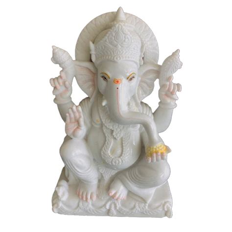 White Ganesh Ji Marble Statue Inch Height At Rs In Kishangarh