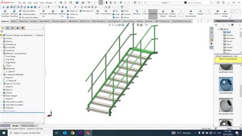 Tutoriel Solidworks Exercice Mod Lisation D Un Escalier M Tallique