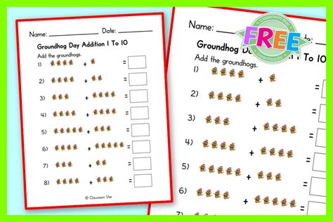 Groundhog Day Addition Worksheet Classroom Star Worksheets