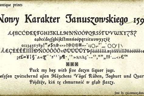 Nowy Karakter Januszowskiego 1594 Font Tomasz Skowroński Fontspace