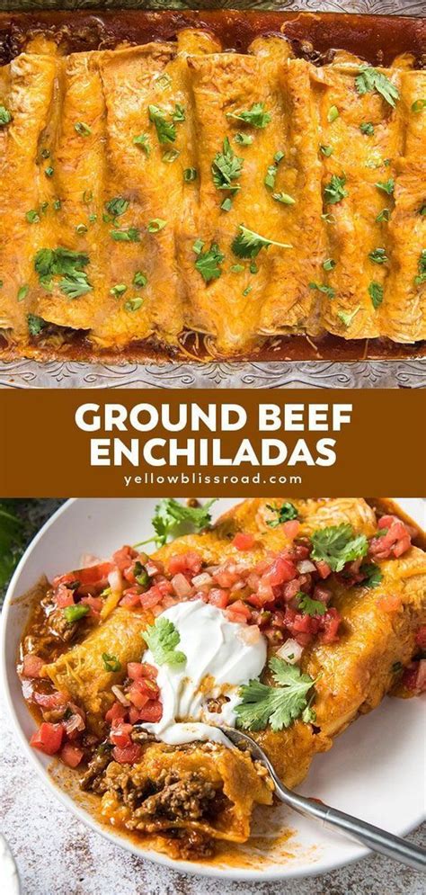 The Best Ground Beef Enchiladas Yellowblissroad Ground Beef