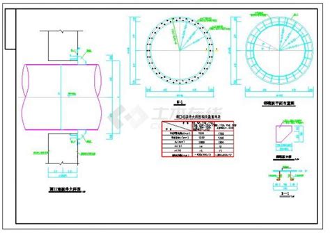 完整的沉井结构剖面cad参考图精选给排水资料土木在线