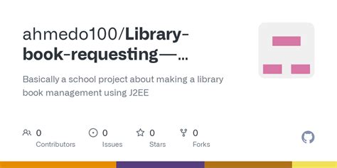 Github Ahmedo Library Book Requesting Adming Management Website