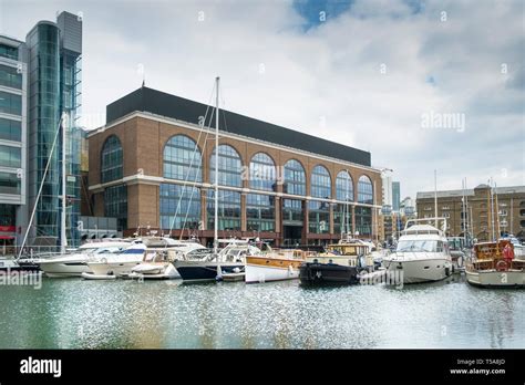 Boats Moored In St Katherine Dock St Katherines Dock In Wapping In