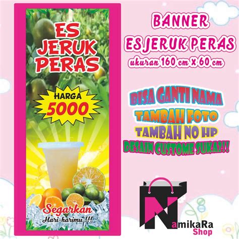 Jual Spanduk Banner Backdrop Es Jeruk Peras Banner Es Jeruk Peras