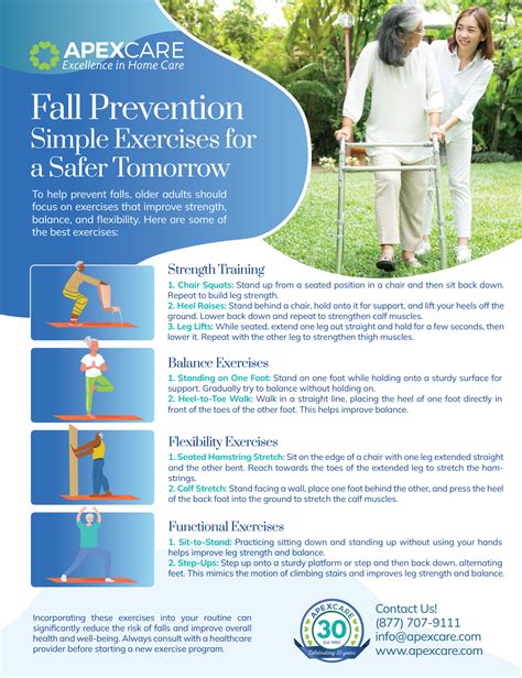 Fall Prevention Simple Exercises Apexcare Home Health Care