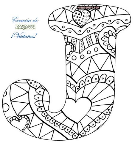 Letras Abecedario Mandalas Para Colorear Artofit