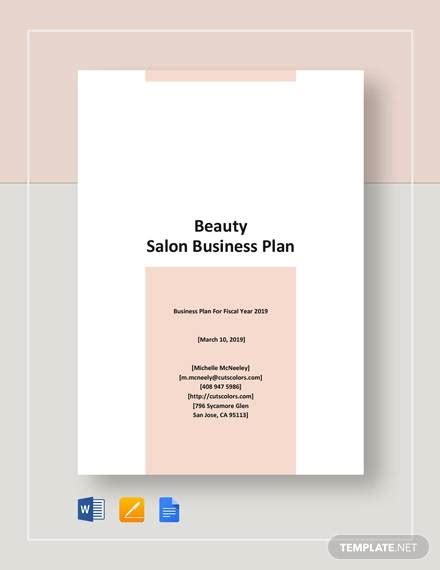 Free 18 Salon Business Plan Templates In Pdf Ms Word