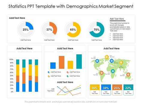 Statistics Ppt Template With Demographics Market Segment Presentation Graphics Presentation