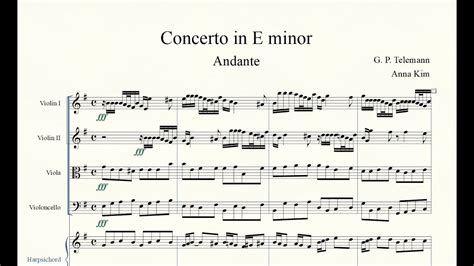 Telemann Oboe Concerto In E Minor TWV 51 E1 YouTube