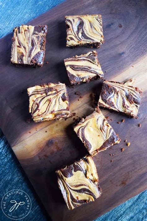 Homemade Peanut Butter Swirl Brownies Recipe All Natural Ingredients The Gracious Pantry