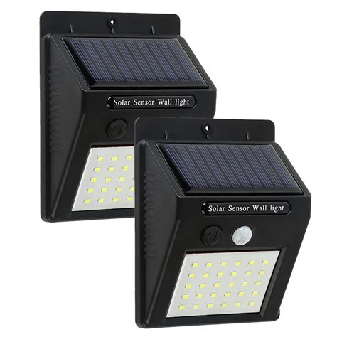 Solarera 2 Pack Led Solar Outdoor Motion Sensor Lights For Yard Garden Solar Powered Wall